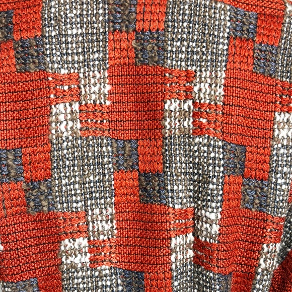 Bonnie Cashin for Sills Coat Abstract Tweed Knit Suede Trim Tie Wrap Waist 60s - Picture 3 of 10